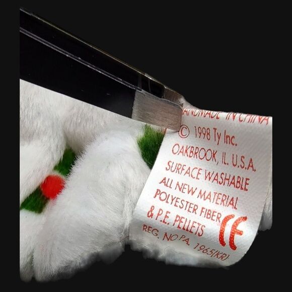 Vintage 1998, 2002 Holiday 14" Reindeer Teddy Beanie Baby Christmas PJs 9" Bear - Picture 9 of 16